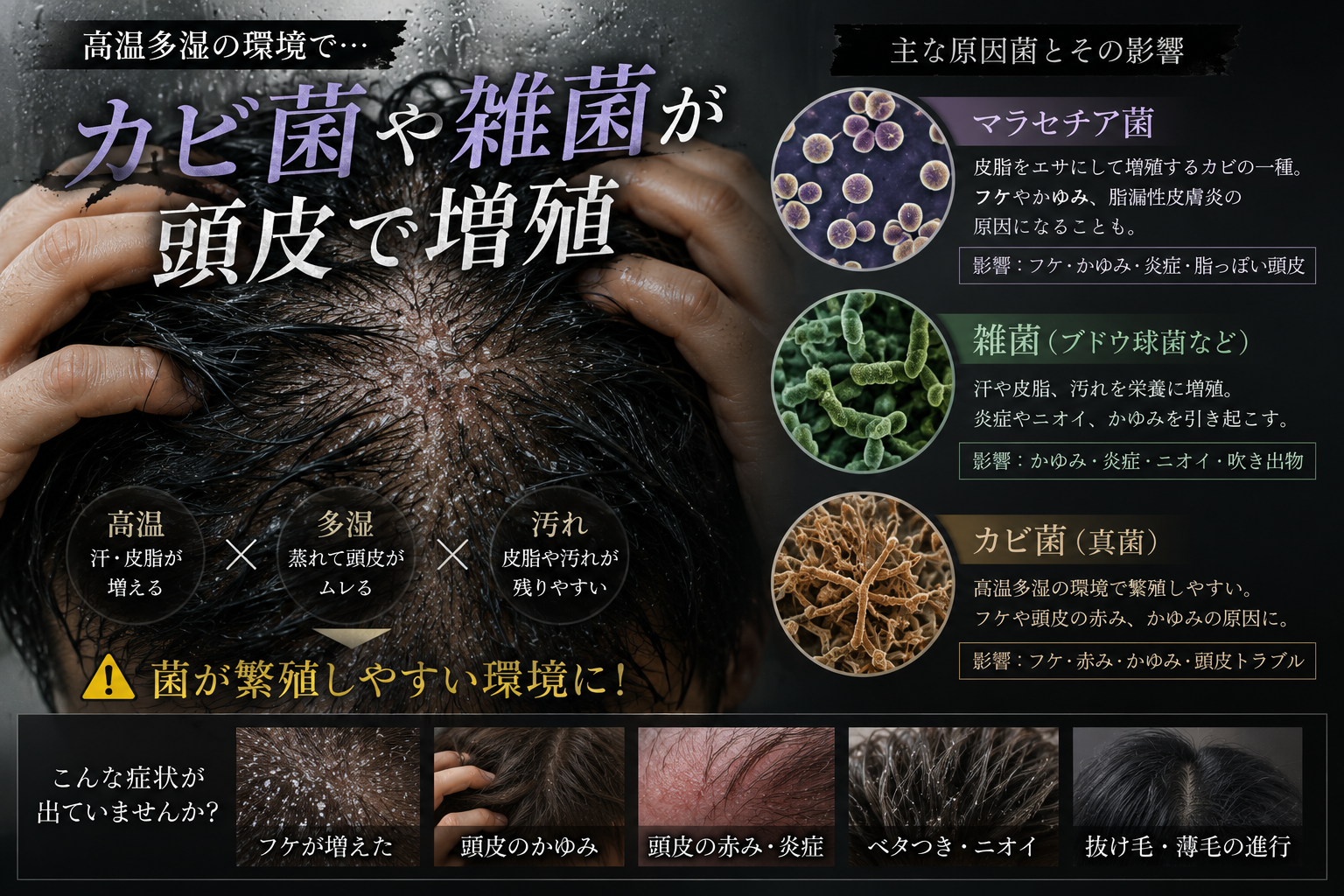 雑菌・カビの繁殖イメージ