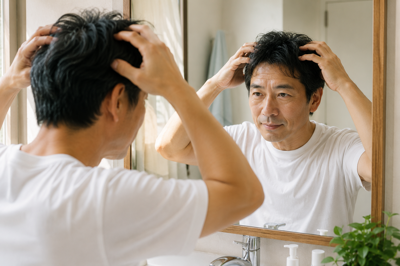 育毛・薄毛ケアのための頭皮マッサージのイメージ