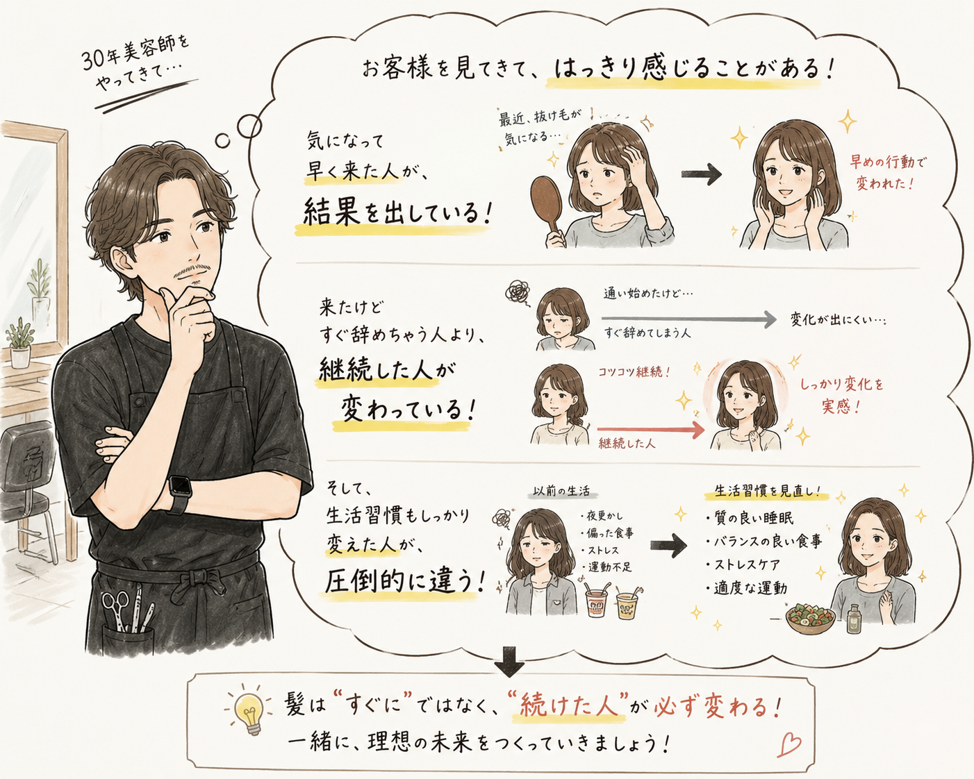美容師30年で見てきた髪が変わった人の共通点 しゅくるithnani