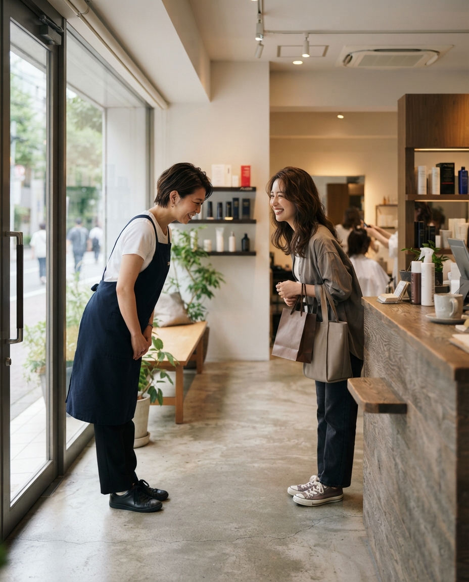 サロンの帰り際 お客様との会話 しゅくるithnani